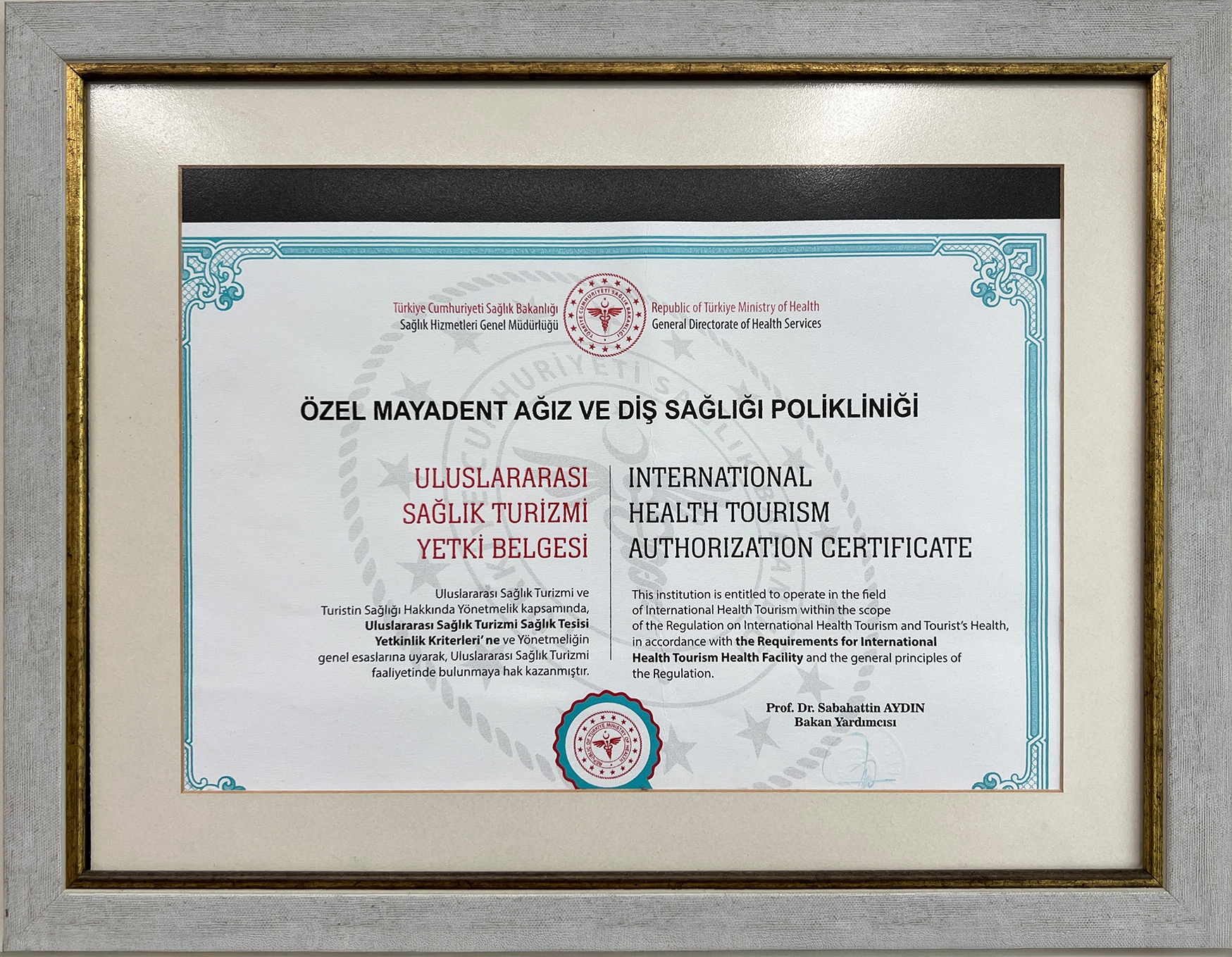 Sağlık Turizmi Yetki Belgesi